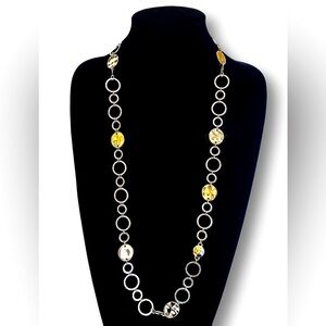 CHICO's Two-tone Gold and Silver Long Layering Necklace NWT